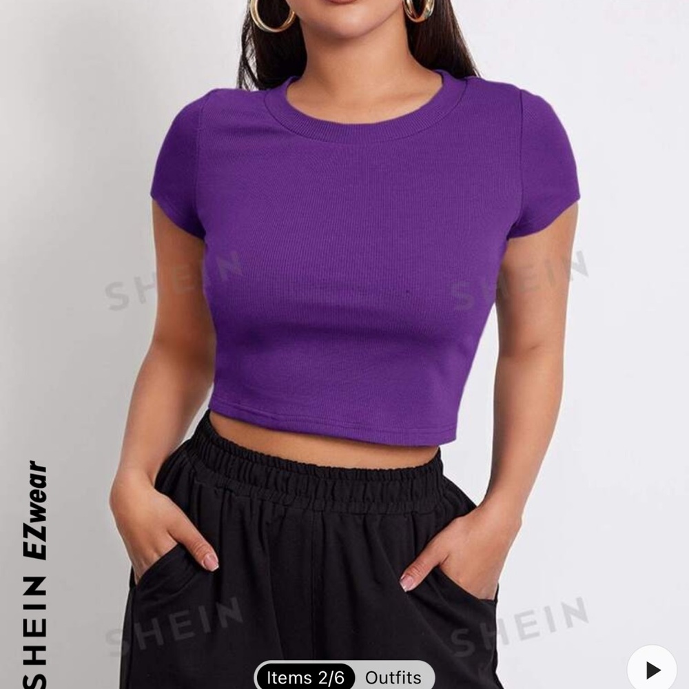 Purple crop top